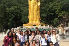 Budda statue on the top of Bukhansan Mountain