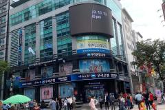 Busy corner of Myeongdong in Seoul